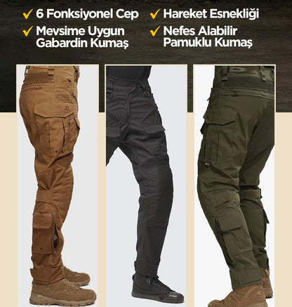 Mediloren™ Su Geçirmez Askeri Tactical Pantolon – Çok Cepli & Yırtılmaz Kumaş