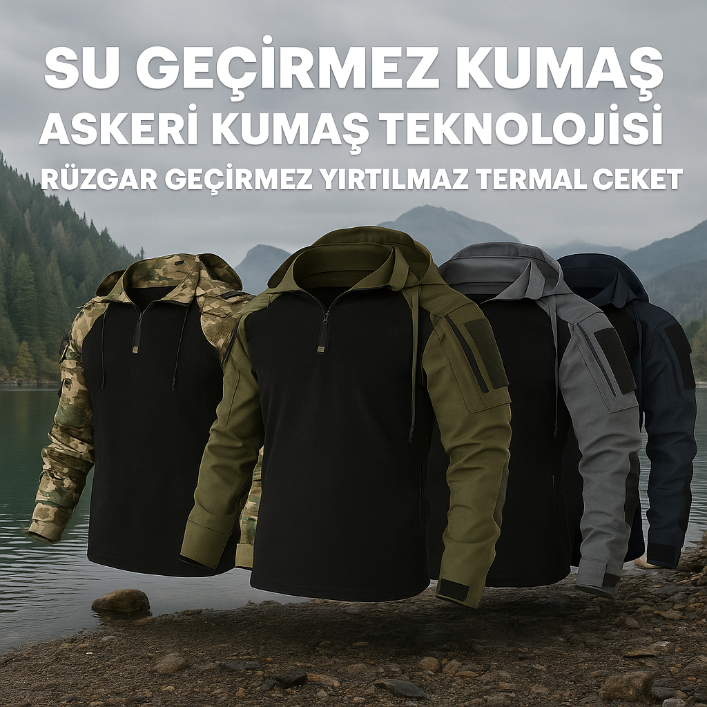 Mediloren™ Su Geçirmez Askeri Tactical Ceket – Çok Cepli & Yırtılmaz Kumaş